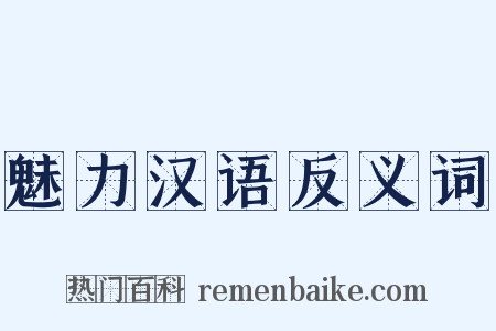 魅力汉语反义词是什么意思的图片
